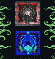 King Star Cthulhu: "Silence in Terror" Two Deck Gift Box Set with Collectors Coins, an embossed, gilded, blank notebook, and UV Torchlight, Limited Edition, xxx/1288 (Gilded Glimpse of Blood Mirror "Hidden Deck" and Curse of Chaos included)