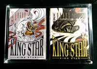King Star Cloud and Sea Series v1, 9-Tailed Fox (Black and Gray Edition 2-Deck Set) Limited Edition, Numbered. (King Star logo branded 2-deck acrylic case included)